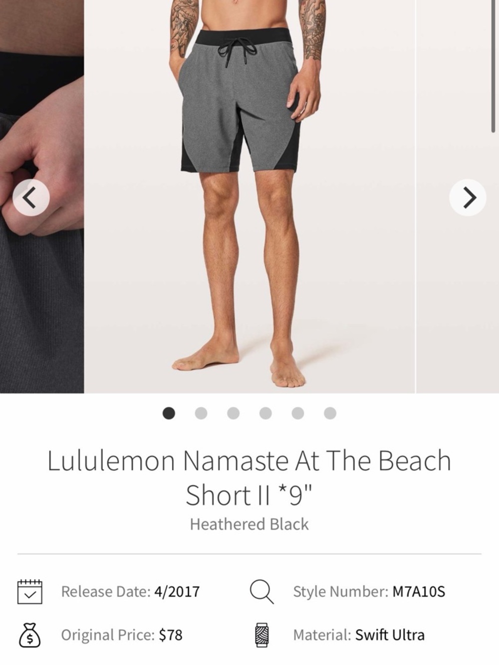 Lululemon Namaste At The Beach Short II *9" size large